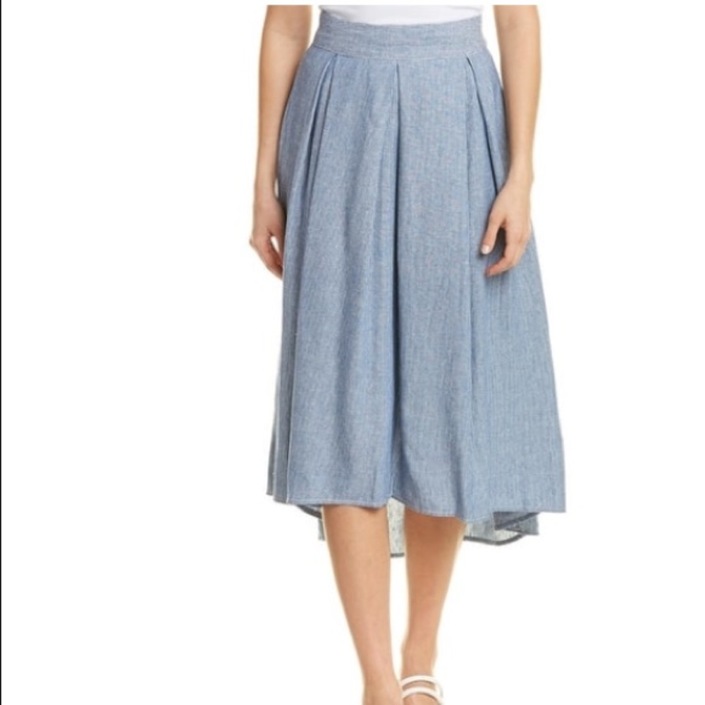 Max Studio High low linen midi skirt size XS extra small